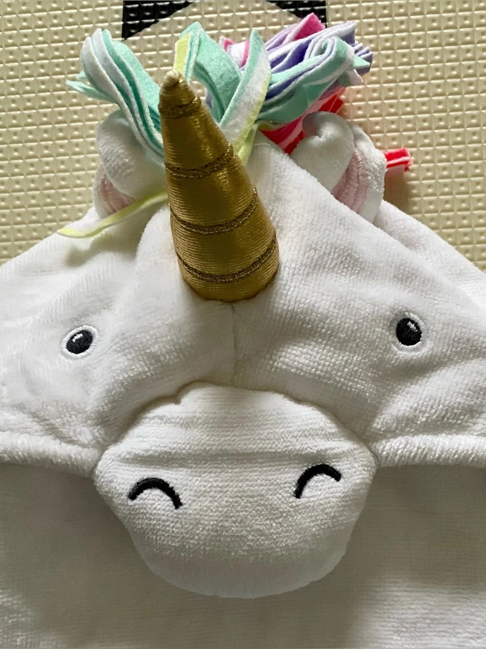 Pottery Barn Kids Rainbow Unicorn Hooded Bath Towel